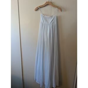 ASOS Design Chiffon Layered Icy Blue Maxi Dress